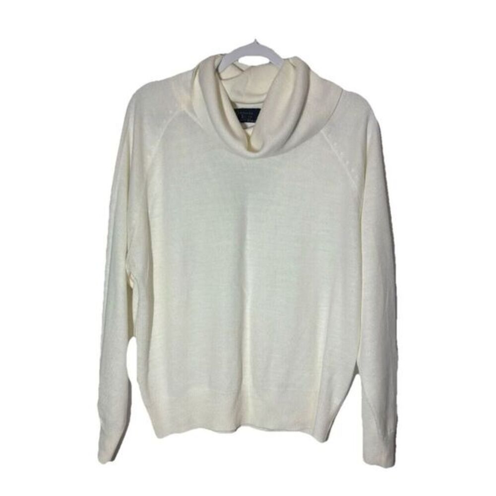 Vintage Bonnie Lee By Leroy Sz 42 Medium Cowl Neck acrylic Sweater 80s